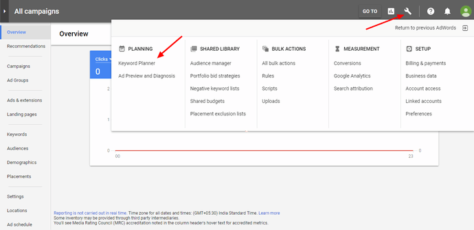 Google AdWords Tools