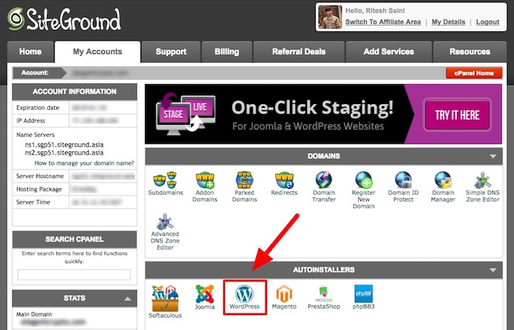 SiteGround WordPress Installer