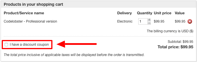 CodeLobster Checkout