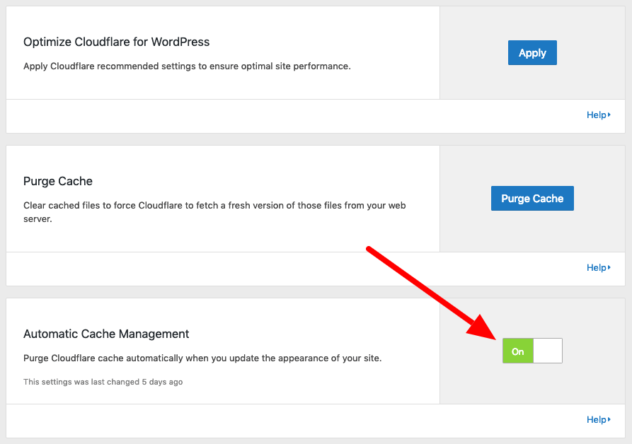 Automatic Cache Management Cloudflare