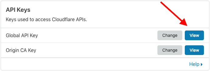 Cloudflare Global API Key