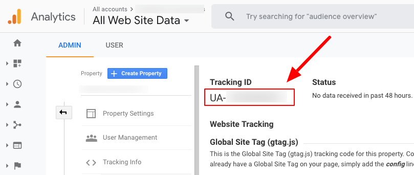 Google Analytics Tracking ID