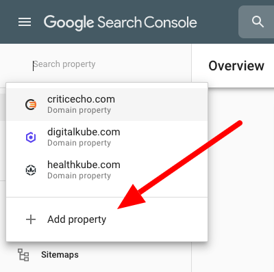 Search Console Add Property
