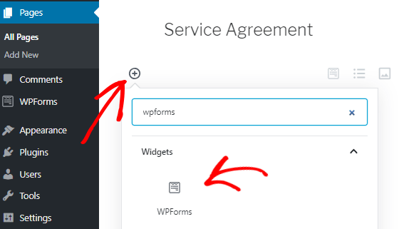 WPForms Gutenberg Block
