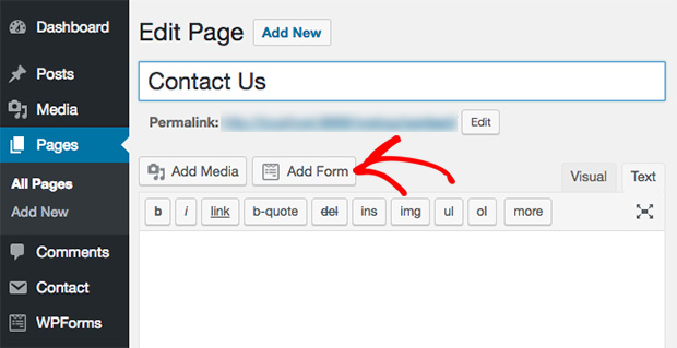 WPForms in Classic Editor
