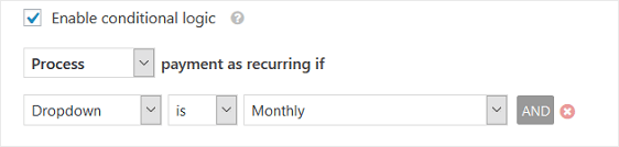 WPForms Recurring Payment Conditions