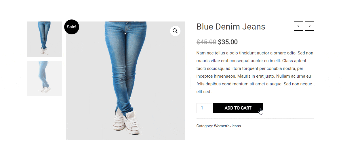 Astra Ajax Add to Cart