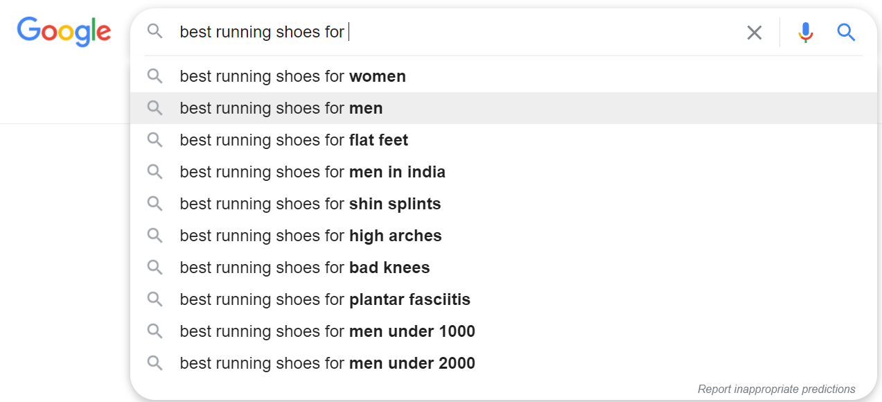 best running shoes for Google Search